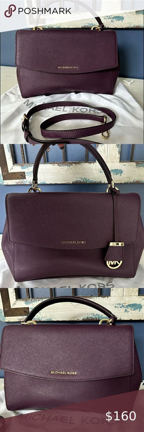 michael kors ava medium plum|Amazon.com: Michael Kors Ava.